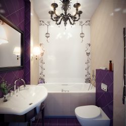 Azulejo para uma pequena casa de banho (mais de 150 Design Fotos): A combinação ideal de estilo e decoração