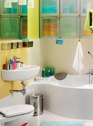 Azulejo para uma pequena casa de banho (mais de 150 Design Fotos): A combinação ideal de estilo e decoração