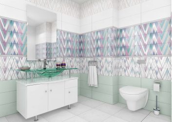 Azulejo para uma pequena casa de banho (mais de 150 Design Fotos): A combinação ideal de estilo e decoração