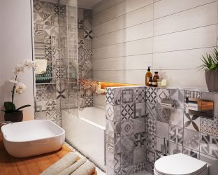 Azulejo para uma pequena casa de banho (mais de 150 Design Fotos): A combinação ideal de estilo e decoração