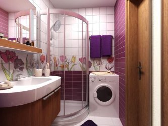Azulejo para uma pequena casa de banho (mais de 150 Design Fotos): A combinação ideal de estilo e decoração