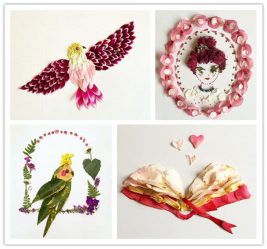Artesanato de folhas em uma folha de papel As mãos. O que você precisa saber para criar um aplicativo bonito