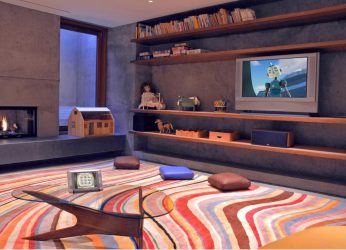 Prateleira de TV na parede (295+ fotos): nuances de design (articulada, canto, vidro)