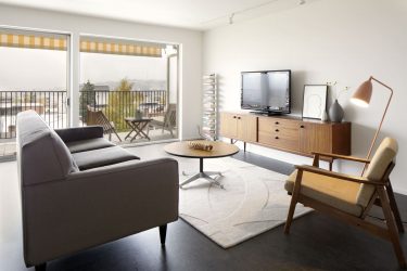 Prateleira de TV na parede (295+ fotos): nuances de design (articulada, canto, vidro)