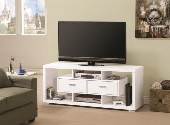 Prateleira de TV na parede (295+ fotos): nuances de design (articulada, canto, vidro)