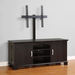 Prateleira de TV na parede (295+ fotos): nuances de design (articulada, canto, vidro)