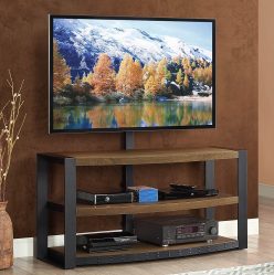 Prateleira de TV na parede (295+ fotos): nuances de design (articulada, canto, vidro)