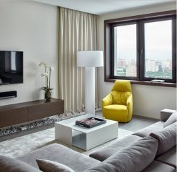 Prateleira de TV na parede (295+ fotos): nuances de design (articulada, canto, vidro)