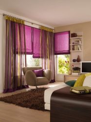 Cortinas romanas no interior (mais de 205 fotografias) - Decoração de janelas elegantes com as próprias mãos (instruções passo a passo)