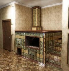 A simbiose do presente e do passado! Fogões originais russos no interior das casas