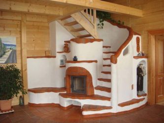 A simbiose do presente e do passado! Fogões originais russos no interior das casas