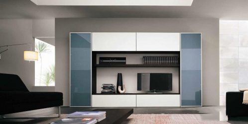 Belíssimo armário na parede da sala: mais de 140 fotos de parede grande e modular