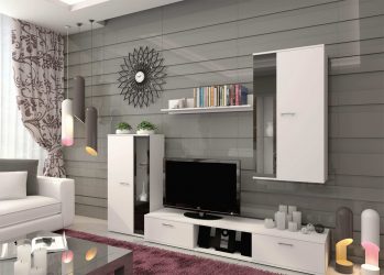 Belíssimo armário na parede da sala: mais de 140 fotos de parede grande e modular