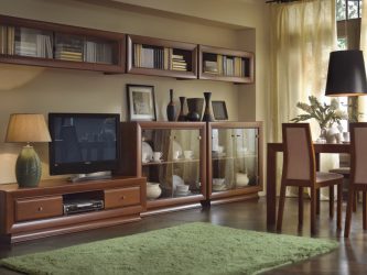 Belíssimo armário na parede da sala: mais de 140 fotos de parede grande e modular