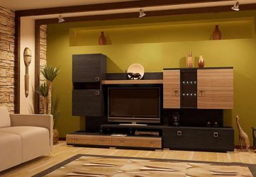 Belíssimo armário na parede da sala: mais de 140 fotos de parede grande e modular