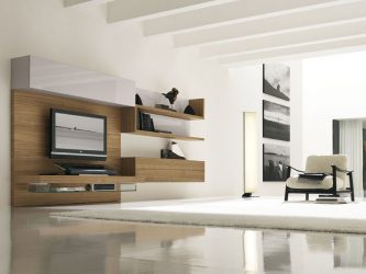 Belíssimo armário na parede da sala: mais de 140 fotos de parede grande e modular