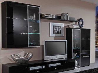 Belíssimo armário na parede da sala: mais de 140 fotos de parede grande e modular