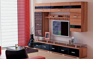 Belíssimo armário na parede da sala: mais de 140 fotos de parede grande e modular