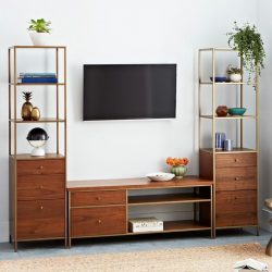 Belíssimo armário na parede da sala: mais de 140 fotos de parede grande e modular