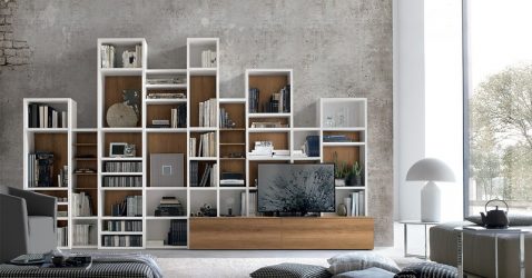 Belíssimo armário na parede da sala: mais de 140 fotos de parede grande e modular