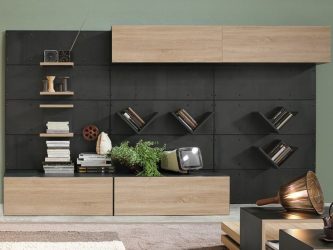 Belíssimo armário na parede da sala: mais de 140 fotos de parede grande e modular
