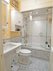 A escolha de cortinas no banheiro: 175+ (foto) para o seu design (tecido, plástico, vidro)
