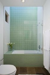 A escolha de cortinas no banheiro: 175+ (foto) para o seu design (tecido, plástico, vidro)