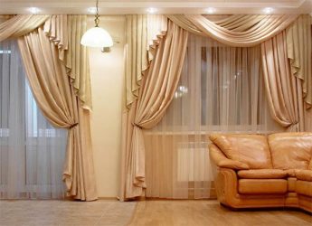 Cortinas na sala de estar (mais de 130 fotos): idéias modernas, modelos de novos produtos de 2017, que serão lembrados por muito tempo