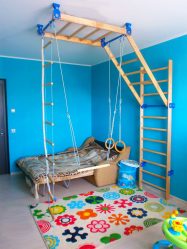 Parede sueca em um apartamento para crianças e adultos com as próprias mãos (135+ fotos)