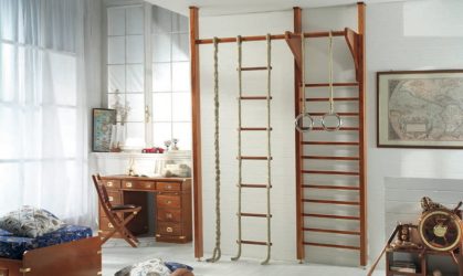 Parede sueca em um apartamento para crianças e adultos com as próprias mãos (135+ fotos)