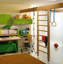 Parede sueca em um apartamento para crianças e adultos com as próprias mãos (135+ fotos)