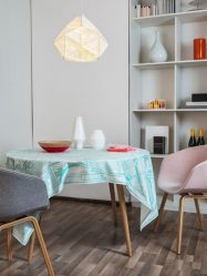 Experimentando com toalhas de mesa em cima da mesa: 265+ Fotos de opções bonitas e modernas (silicone, transparentes, a céu aberto)