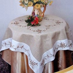 Experimentando com toalhas de mesa em cima da mesa: 265+ Fotos de opções bonitas e modernas (silicone, transparentes, a céu aberto)