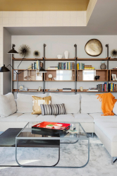 Uma interessante seleção de prateleiras para salas de diferentes funcionalidades: 220 + Foto Zoneamento conveniente para crianças, sala de estar, banheiro