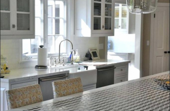 Countertop tiles - the original design of the working surface. 195+ (Photos) options for kitchen and bathroom