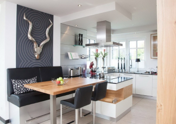 Countertop tiles - การออกแบบดั้งเดิมของพื้นผิวการทำงาน ตัวเลือก 195+ (ภาพถ่าย) สำหรับห้องครัวและห้องน้ำ