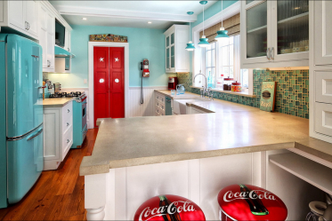 Countertop tiles - การออกแบบดั้งเดิมของพื้นผิวการทำงาน ตัวเลือก 195+ (ภาพถ่าย) สำหรับห้องครัวและห้องน้ำ