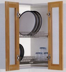 O secador de cozinha para ware em um caso (115 + fotos) - construído em, angular, de um aço inoxidável. Qual você escolhe?