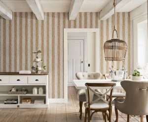 A combinação de papel de parede e móveis no interior da sala de estar / quarto / cozinha / berçário. Quão importante é a escolha?