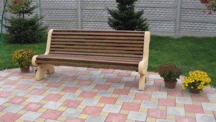 Passarelas no país de telhas de pavimentação - Design de um belo pátio (120+ fotos)