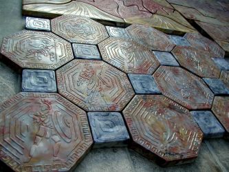 Passarelas no país de telhas de pavimentação - Design de um belo pátio (120+ fotos)