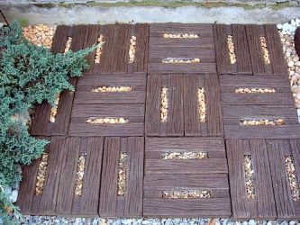 Passarelas no país de telhas de pavimentação - Design de um belo pátio (120+ fotos)