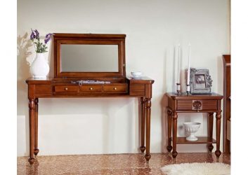 Penteadeira com espelho e iluminação: 140+ (Foto) Opções para o seu quarto