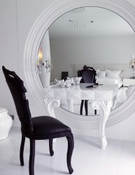 Penteadeira com espelho e iluminação: 140+ (Foto) Opções para o seu quarto