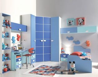 Guarda-roupa de canto moderno no quarto: de pequeno a grande porte. Qual poderia ser o seu conteúdo?