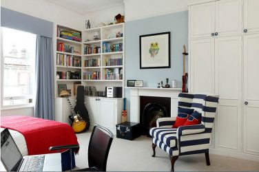Guarda-roupa de canto moderno no quarto: de pequeno a grande porte. Qual poderia ser o seu conteúdo?