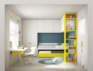 Guarda-roupa de canto moderno no quarto: de pequeno a grande porte. Qual poderia ser o seu conteúdo?