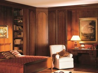 Guarda-roupa de canto moderno no quarto: de pequeno a grande porte. Qual poderia ser o seu conteúdo?