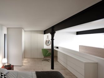 Guarda-roupa de canto moderno no quarto: de pequeno a grande porte. Qual poderia ser o seu conteúdo?