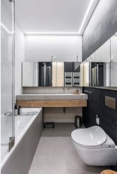 Design de banheiro com e sem pia: Escolhendo móveis (mais de 165 fotos). O que é preferido?